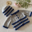 Newborn Cardigan, Hat & Bootees 
