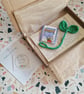 Crochet New Shoots Leaf Bookmark 100% Cotton Teacher Gift - Image 2