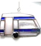 Caravan Suncatcher Stained Glass Classic Blue - Image 1
