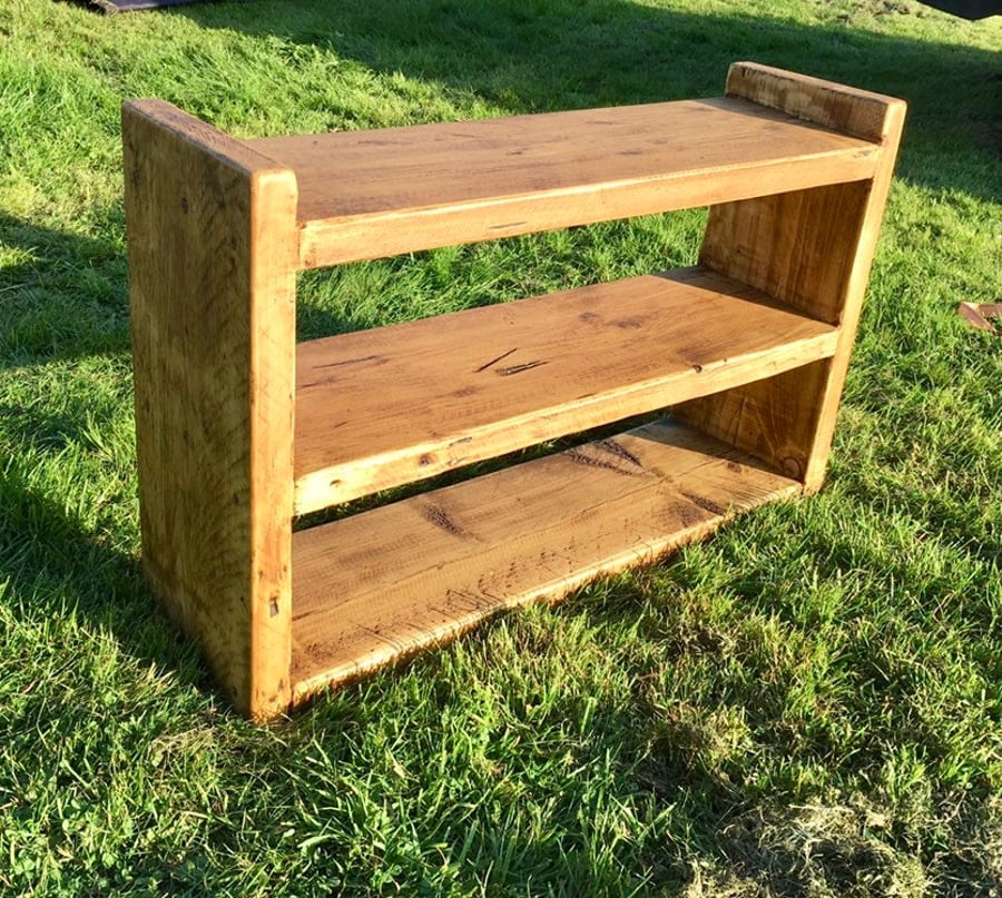 Reclaimed Wood Shoe Rack Storage Unit