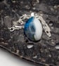 Blues Fused Glass Drop Hook Earrings and Pendant Set - Image 5