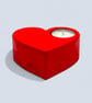 Red Heart-Shaped Tealight Holder - Studio Sale - Image 8
