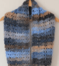 Blue Infinity Scarf - Handmade Chunky Crochet - Perfectly Imperfect - Image 2