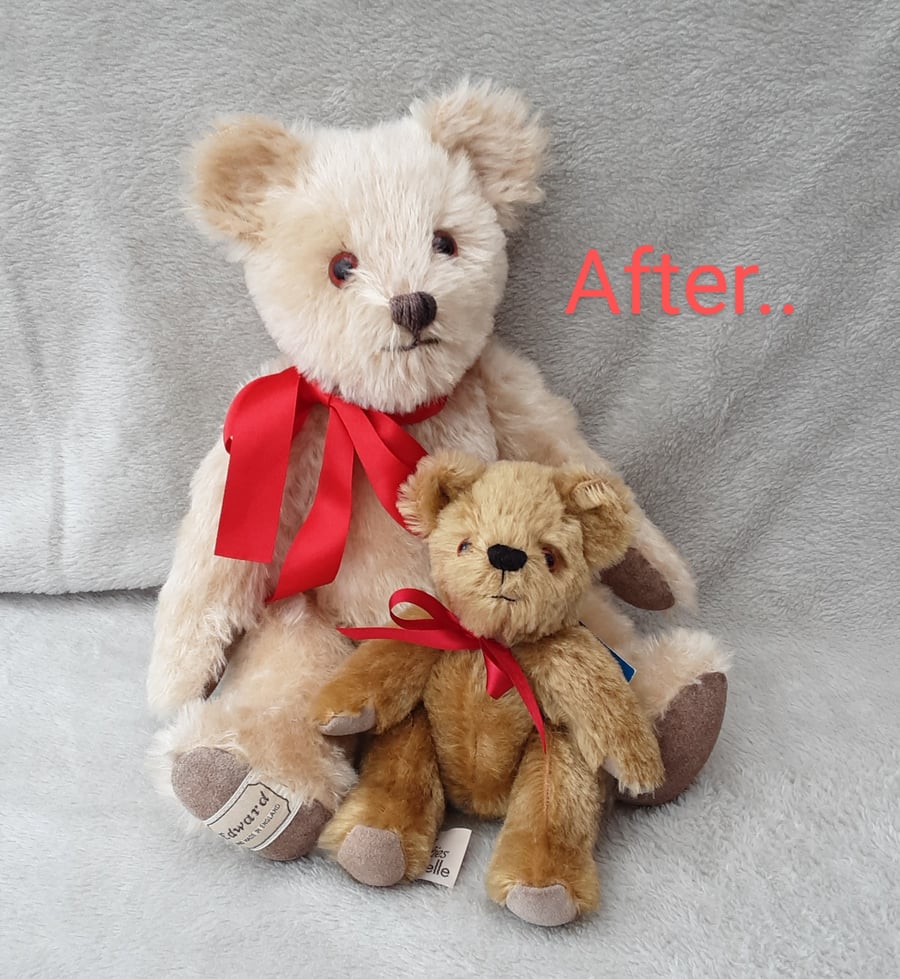 SOLD Teddy Bear Hospital Custom service for Diane, Bear repairs and cleaning.