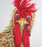 Rooster being curious, print of an Original painting - Image 4