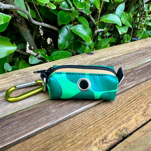 Green Turtle Repurposed Dog Poo Bag Holder - Made From Pool Toy