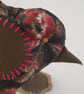 Floral Fabric Bird Ornament - Freestanding Textile Bird Decoration - Image 5