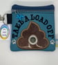 Take a load off, Embroidered Poo bag dispenser, multi - Image 1