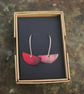  Red Copper Half Moon Dangle Earrings - Image 7