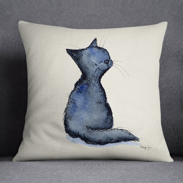 Cat Black Cushion
