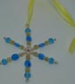 Turquoise Millefiori Snowflake - Image 4