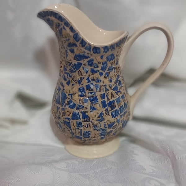 JUG VASE MOSAICKED FOR FLORAL DECORATION