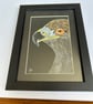 Original eagle painting 5x7" wildlife artwork 