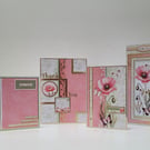 Floral Greeting Card Set - 4 All Occasion Cards - Birthday, Thanks, Best Wishes