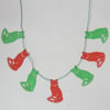 SALE Fox Red and Green Foam Christmas Bunting