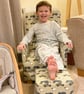 Child's Chair Fryetts Peacocks Ochre Fabric Children's Armchair Mustard Kids  - Image 6