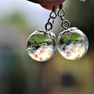 Fairy Bubble Resin Earrings, Fairy Earrings, Bubble Sphere Earrings