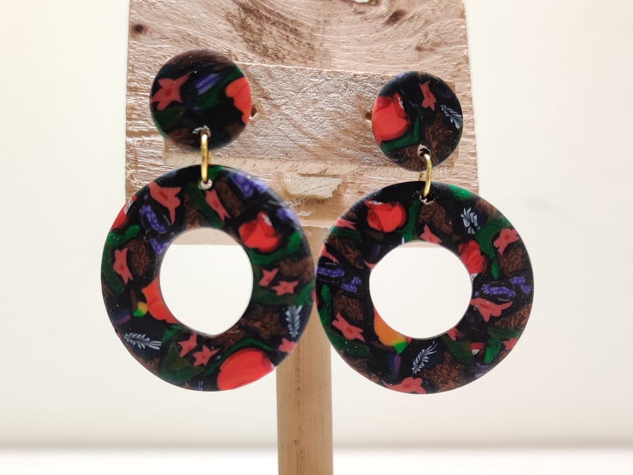 Jungle vibes hoop earrings