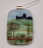 Durham Cathedral, Fused Glass Pendant with Sterling Silver Findings