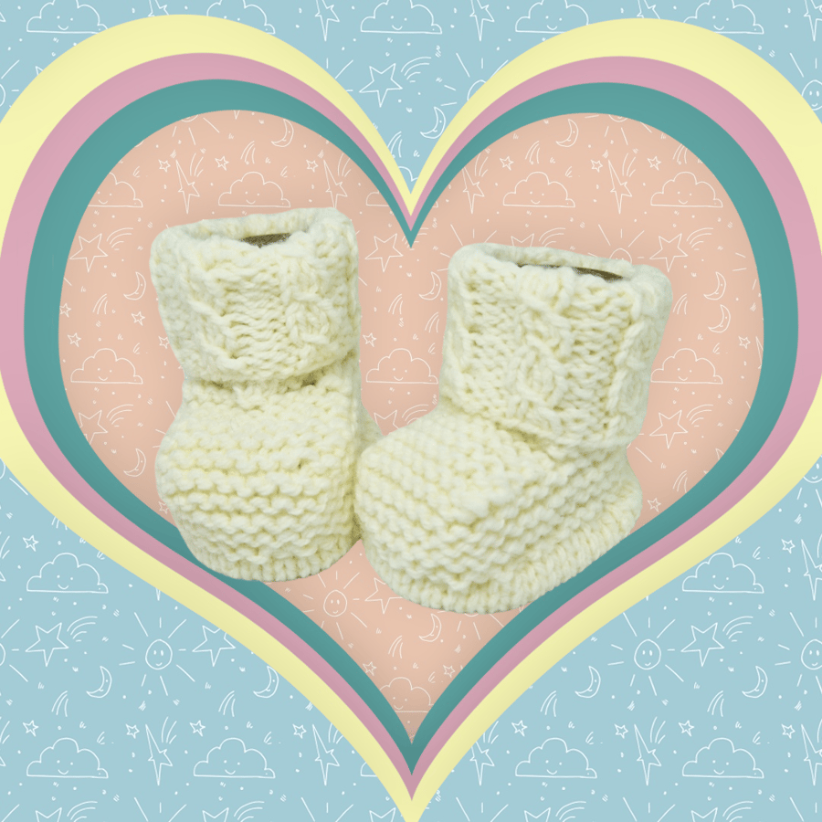 Baby booties 0-3 months