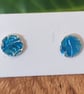 Fine silver and enamel stud earrings  - Image 5