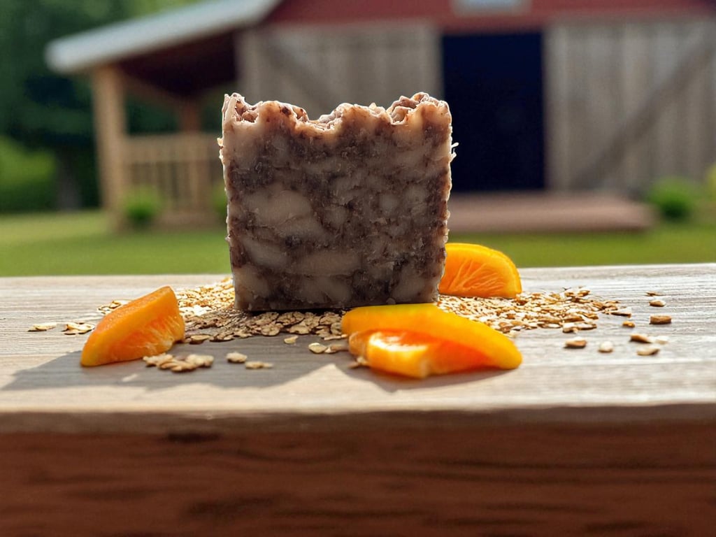 Goats Milk Soap with Honey & Orange  Essential Oil and Oats