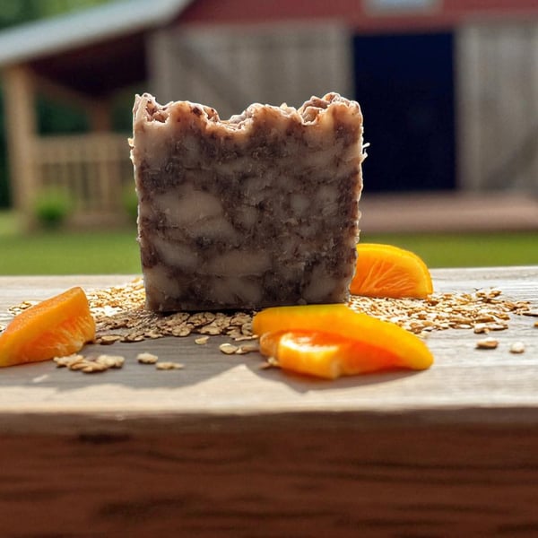 Goats Milk Soap with Honey & Orange  Essential Oil and Oats