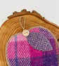 Apple shaped Scottish tweed coaster - Image 6