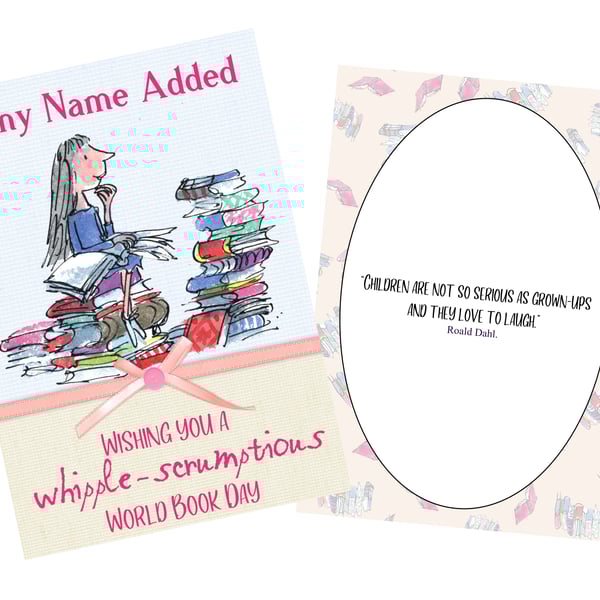 World Book Day Card for Roald Dahl Collection