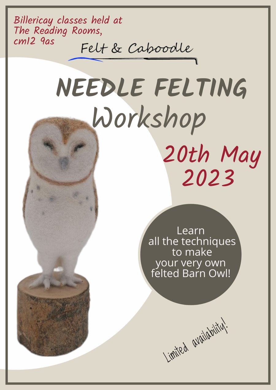 Owl needle felting class
