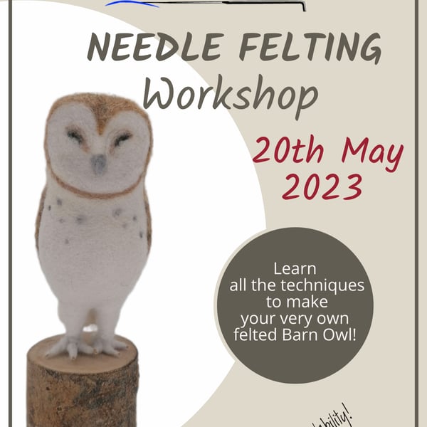 Owl needle felting class