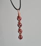 Handmade Red Snakeskin Jasper & Copper Pendant Necklace Gift Boxed  - Image 1
