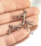 Naturalistic twiggy branch sterling silver pendant - Image 5