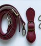 Dark Red Buckle Clasp & Strap Hardware Kit for Making a Felt Bag on a Ball