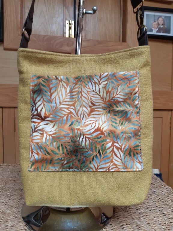 Harvest gold and batik bag