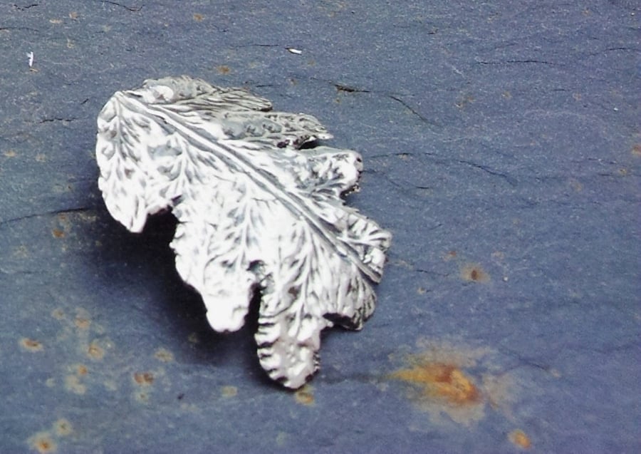 Fine Silver Pendant Handmade Fern 