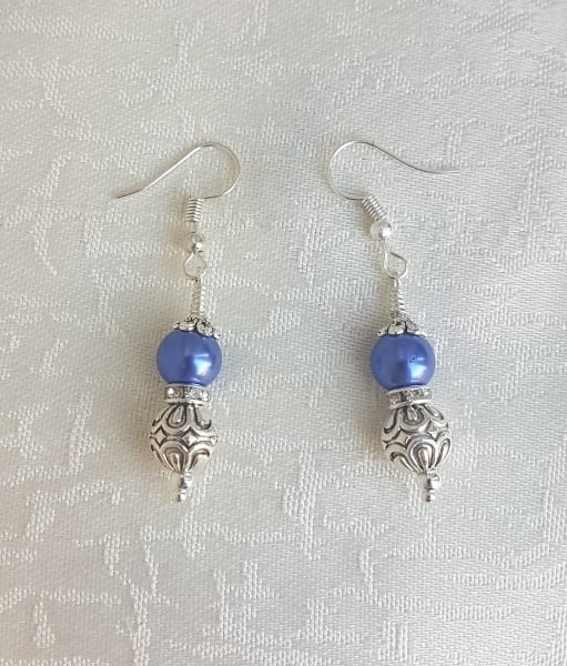 Gorgeous Royal Blue Magnetic Haematite and Fancy Bead Earrings.