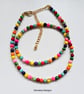 Multicoloured Howlite Necklace Gold Plated - Image 6