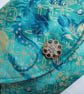 Turquoise Dragon Clutch Bag - Image 1