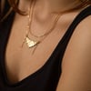 Art Deco Gold Layered Necklace - Minimalist multi strand necklace - Geometric