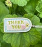 Small Ceramic Thank You gift tag decoration with heart - Image 2