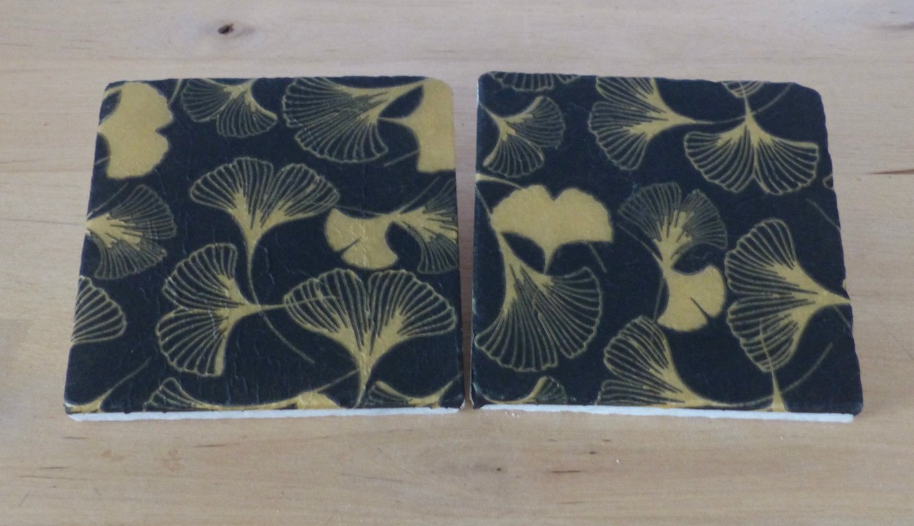 Marble 'Ginkgo' Coasters