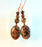 Leopardskin Jasper Earrings With Copper - Handmade In Devon - Image 6