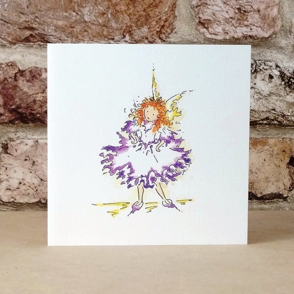 Fairy Card Blank Card Purple Fairy Eco Friendly