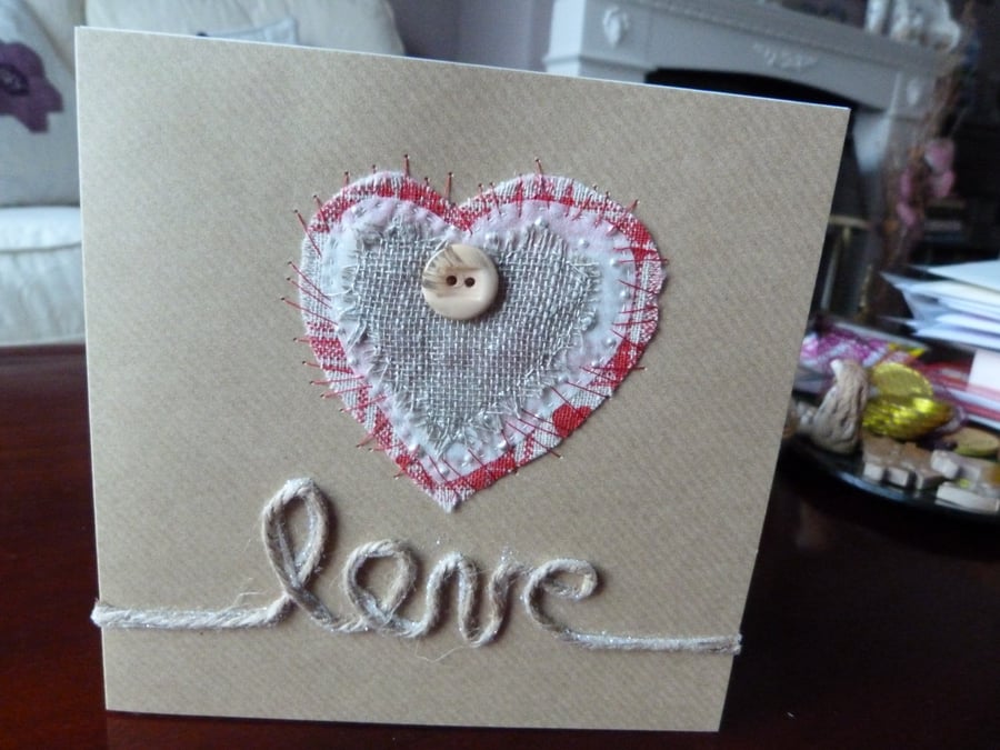 Red Heart Valentine Card