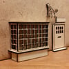 Miniature Pub Bay Window Door Pub Sign Book Nook Blank Kit Diorama 1:48 scale