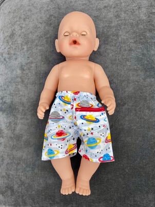 Baby Born 'planets' fabric outfit set shorts, pants and dungarees