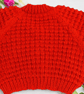 Hand knitted baby cardigan in fox red brown textured pattern  - Image 9