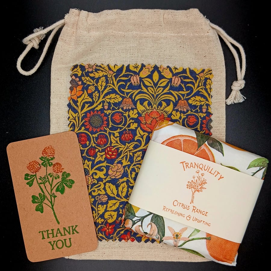 Italian Garden Citrus and Herb Aromatherapy Wax Melts Thank You Gift & Bag