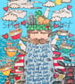 A 'Sailor Went To Sea' Illustration Print A3